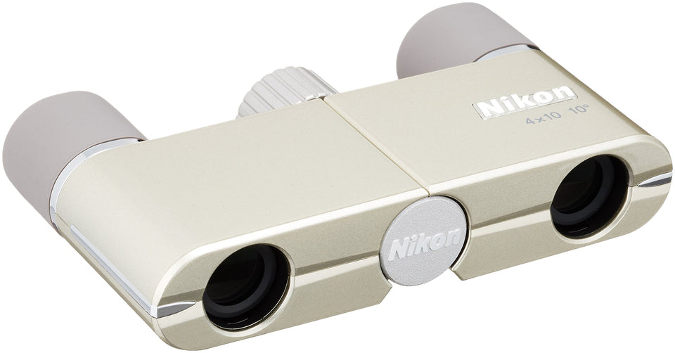 Nikon Yu 4X10D front view shows ultra-thin profile for easy indoor use.