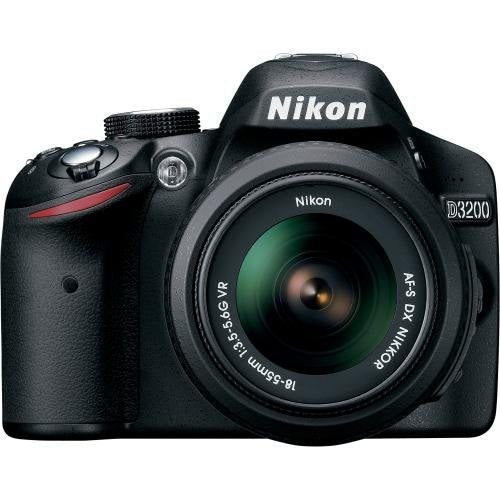 Nikon D3200 renewed with 18-55mm lens for versatile everyday photography.
