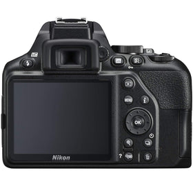 Nikon D3500 optimized ISO 100-25600 for varied lighting conditions.