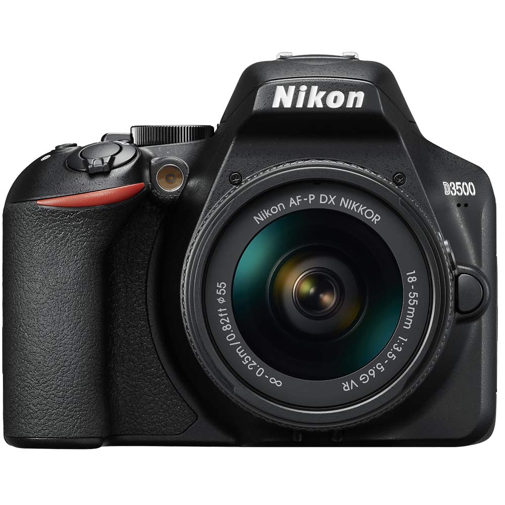 Nikon D3500 rear with 3.0-inch LCD for easy framing and reviewing.