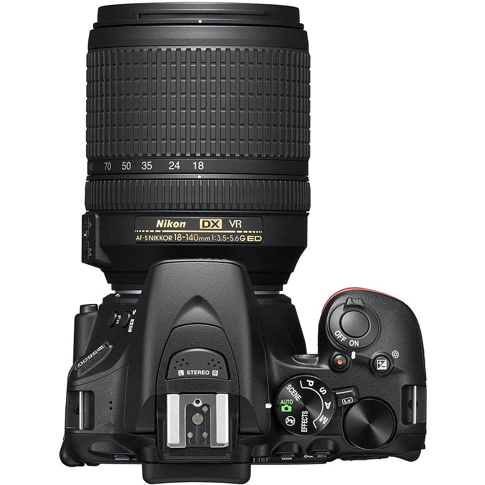 Nikon D5600 24.2MP sensor captures sharp images with low noise.