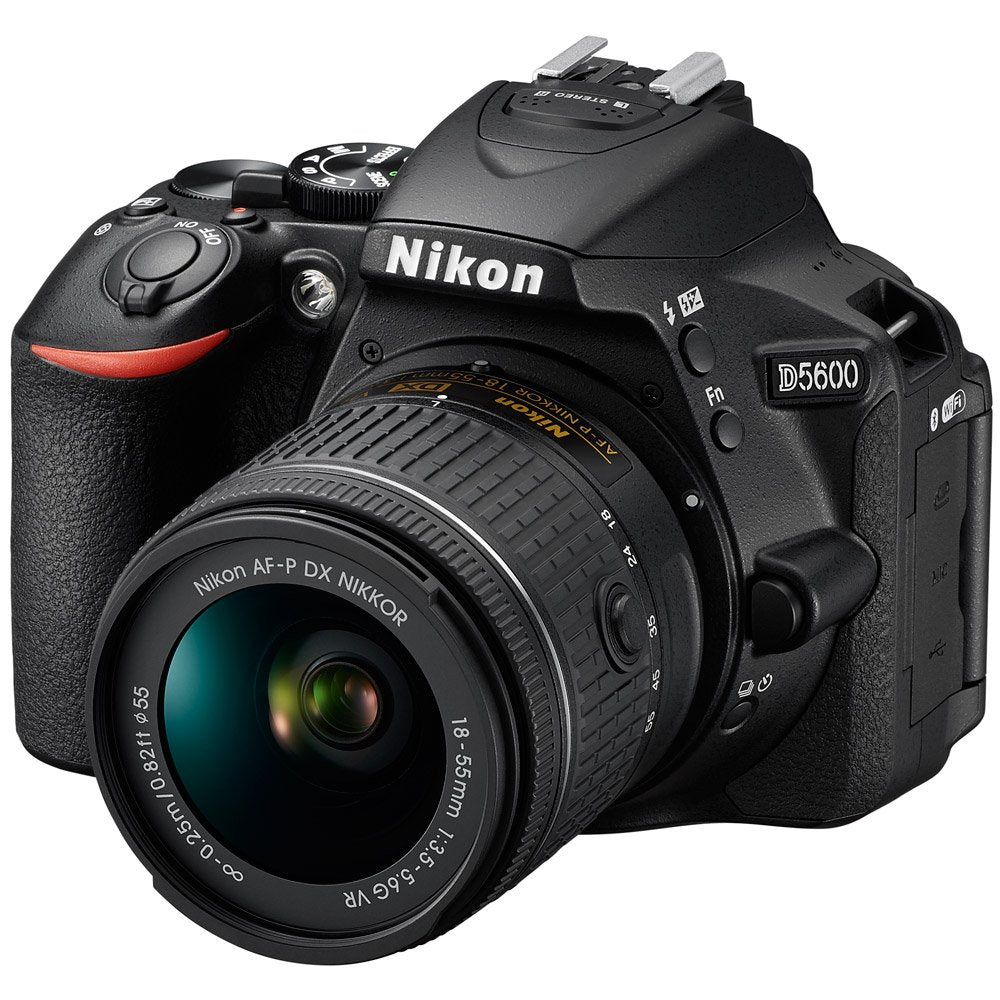 Nikon D5600 with 18-55mm VR lens attached for versatile on-the-go photos