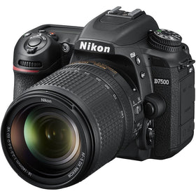 Nikon D7500 camera body front-angle view for travel photography.