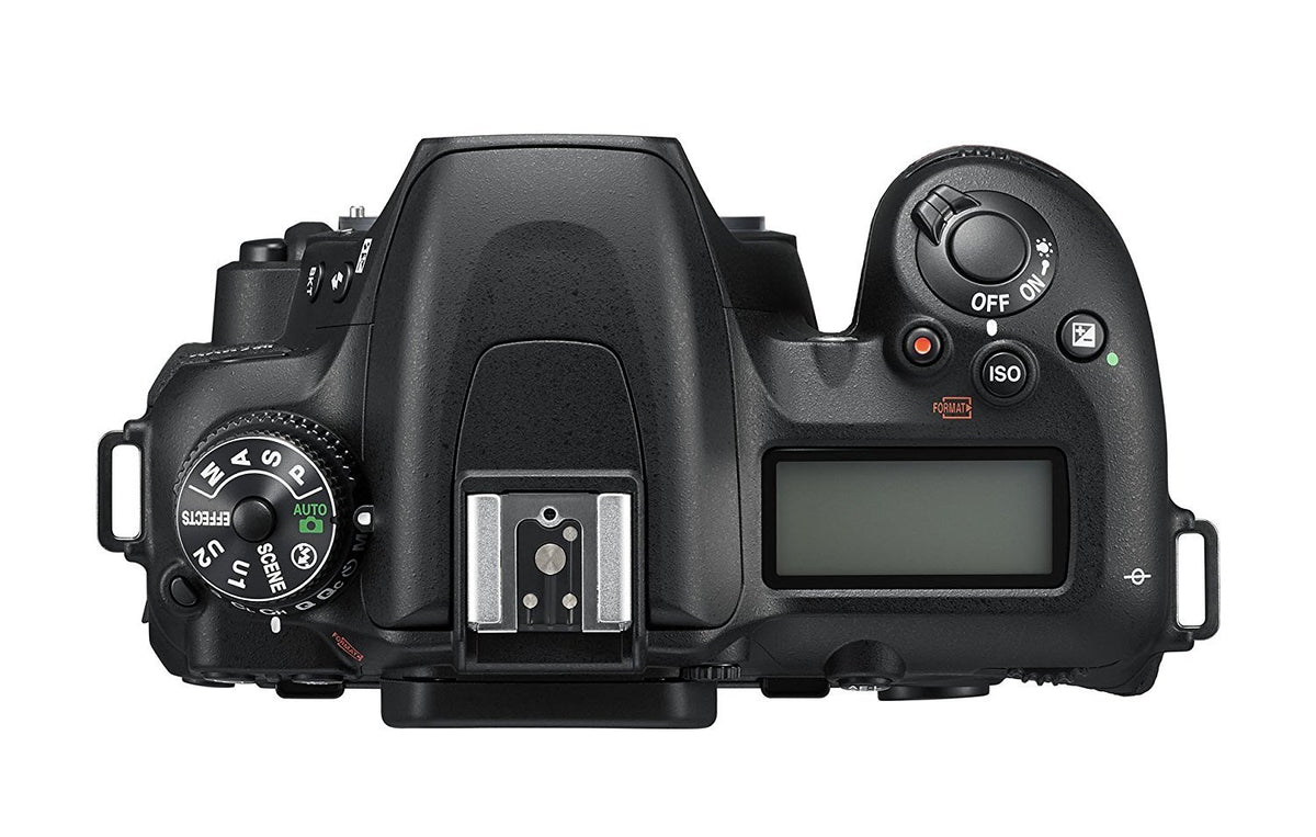 Nikon D7500 tilting 3.2 inch touch LCD for easy framing.