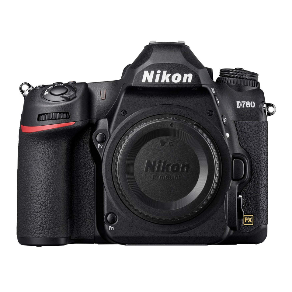 Nikon D780 body front view highlighting compact FX design for versatile shooting