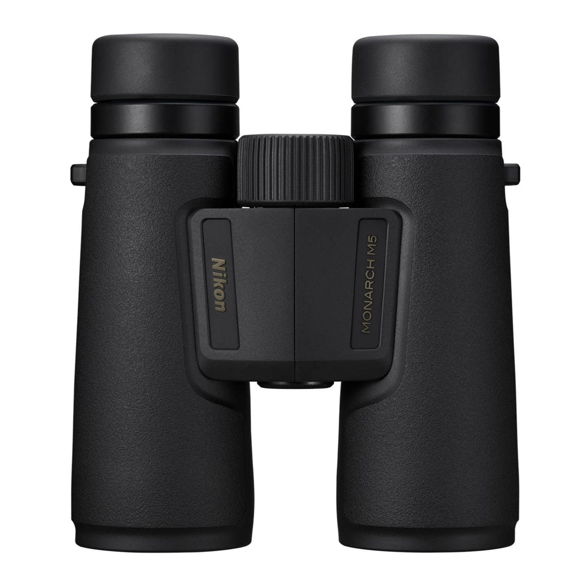 Nikon Monarch M5 10x42 close-up reveals ED glass for sharp, natural colors.