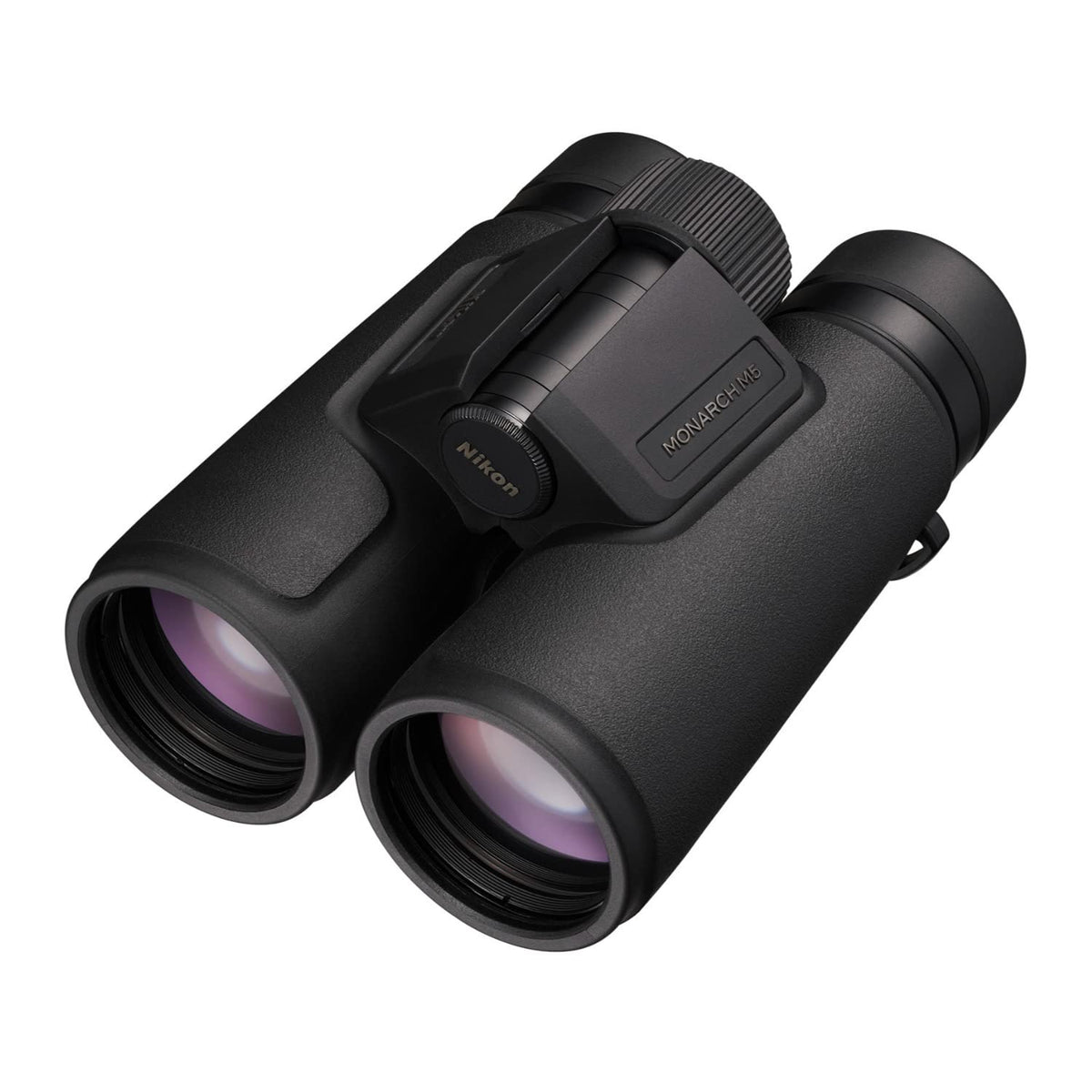 Nikon Monarch M5 rubber-armored grip ensures secure handling outdoors.