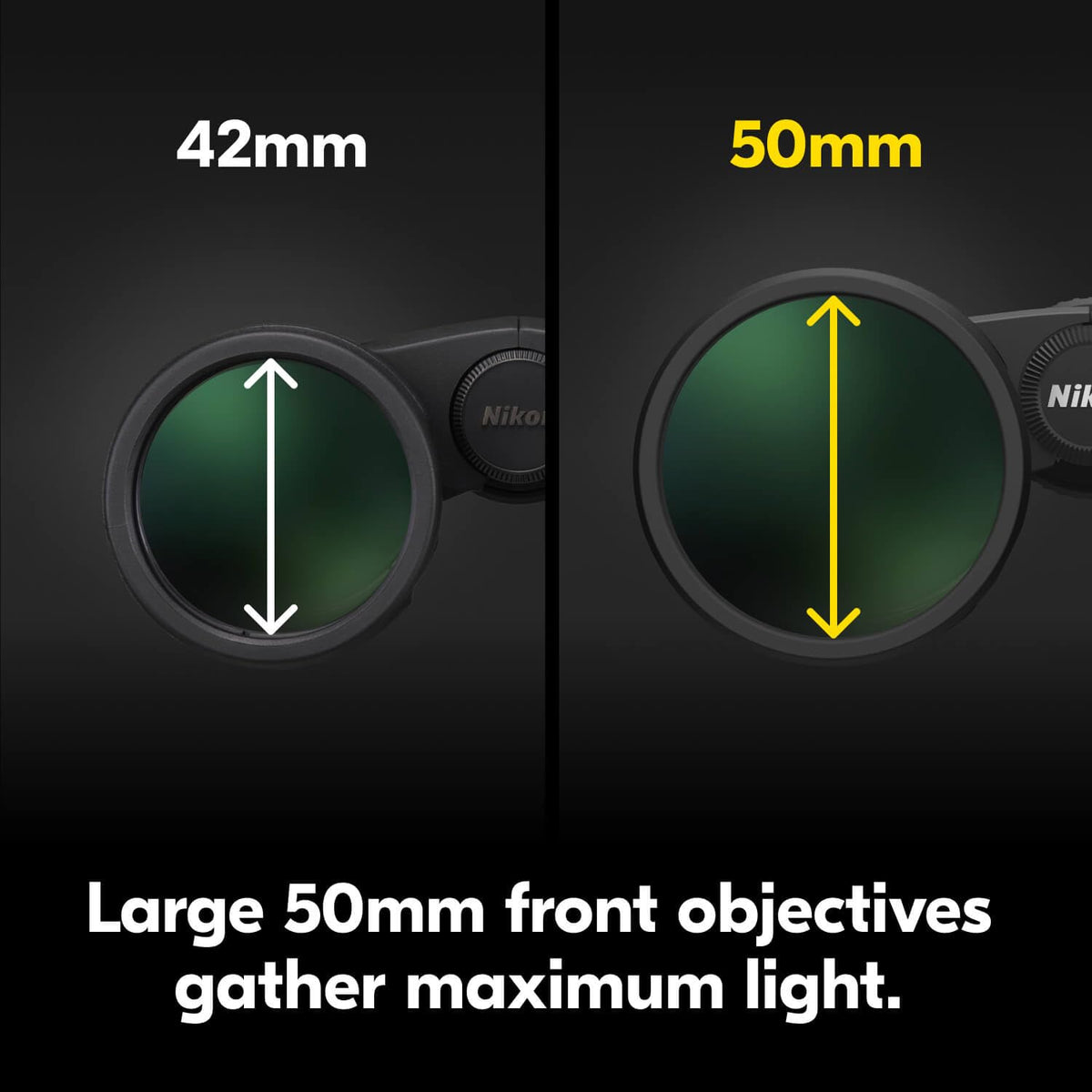 Nikon Monarch M5 long eye relief helps eyeglass wearers.