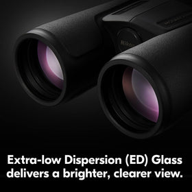 Nikon Monarch M5 turn-and-slide eyecups for quick eye alignment.