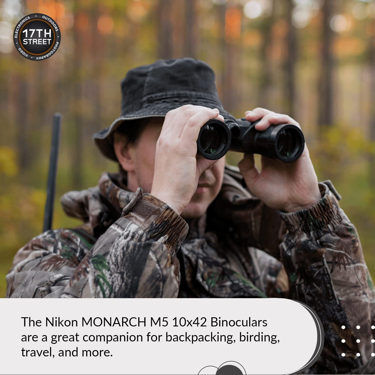 Nikon Monarch M5 flashlight kit provides extra visibility for early morning or dusk observations.