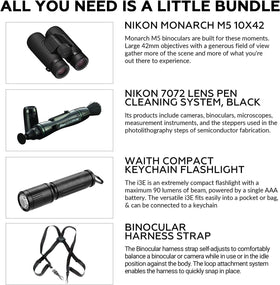 Nikon Monarch M5 lens pen aids on-the-go cleaning to maintain sharp images.