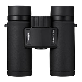 Nikon MONARCH M7 ED glass close-up highlighting bright colors in dim light