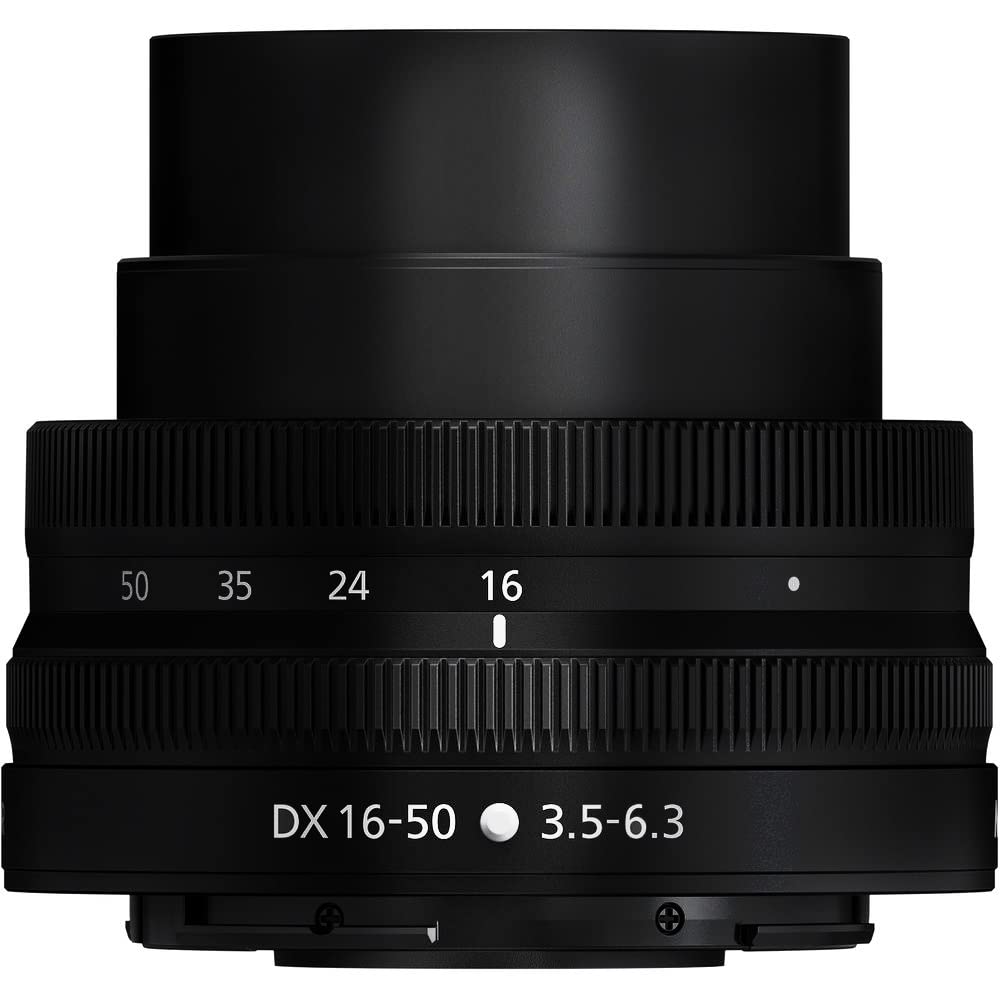 Nikon NIKKOR Z 16-50mm lens, retracted for portability and protection.