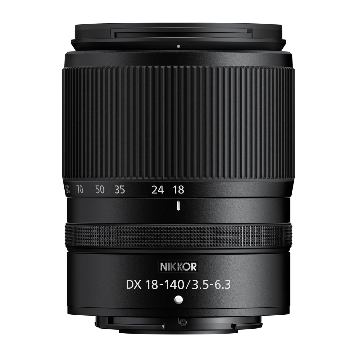 Nikon NIKKOR Z DX 18-140mm VR lens front cover reveals travel-ready versatility for photography.