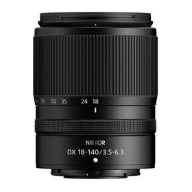 Nikon NIKKOR Z DX 18-140mm VR lens front cover reveals travel-ready versatility for photography.