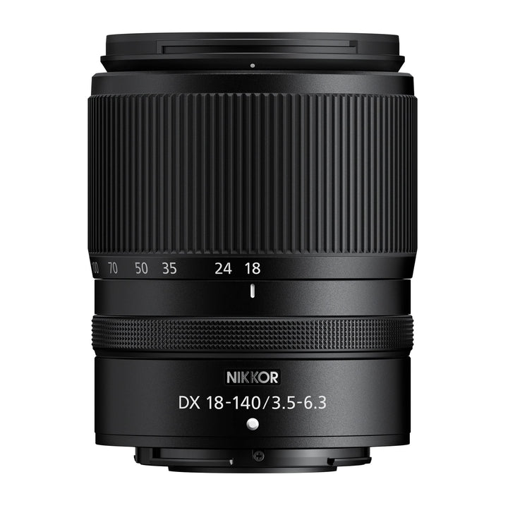 Nikon NIKKOR Z DX 18-140mm VR lens front cover reveals travel-ready versatility for photography.