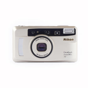 Nikon One Touch Zoom 90 AF 35mm camera front view for easy travel shooting.
