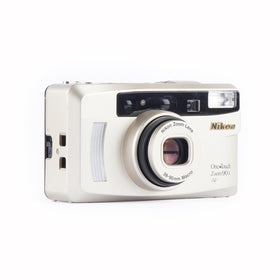Nikon One Touch Zoom 90 AF 35mm camera side view showing compact design.