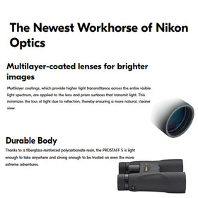 Nikon ProStaff 5 12x50 lenses with nitrogen fogproof system endure changing conditions in the field