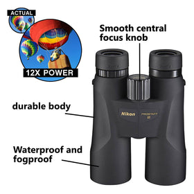 Nikon ProStaff 5 12x50 bundled with lens pen for easy on-the-go care