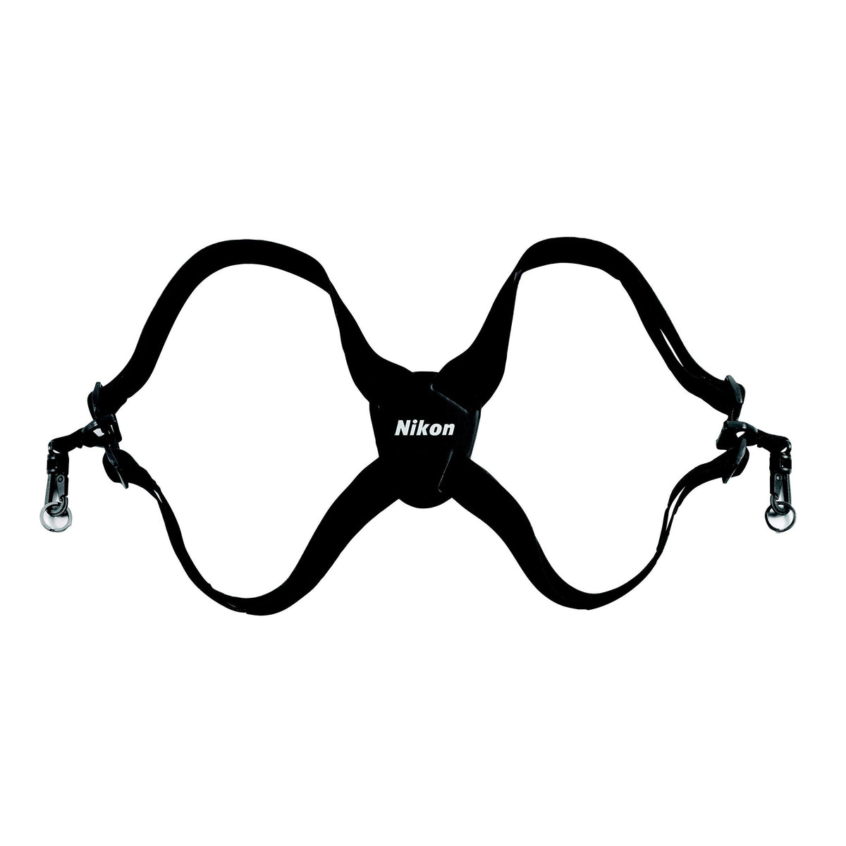 Nikon ProStaff bino harness in black distributes binocular weight for comfortable field use.
