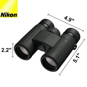 Nikon ProStaff P3 10x30, compact and lightweight for hiking carry.