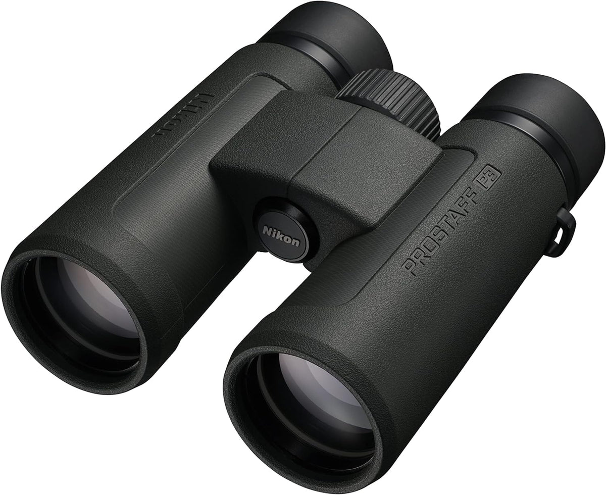 Nikon PROSTAFF P3 8x42 binoculars front view showing bright optics for low-light viewing