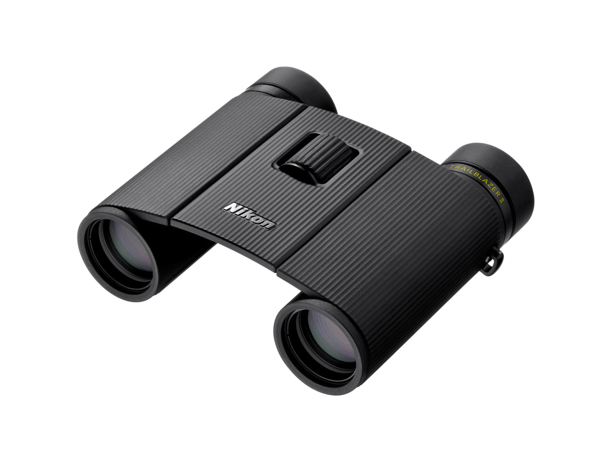 Nikon Trailblazer II 10x25 folding design ideal for pocket travel.