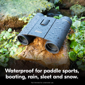 Nikon Trailblazer II 10x25 rubber armor grip during birdwatching.