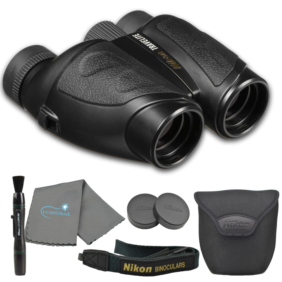 Nikon Travelite 8x25 binoculars front view for crisp field observation