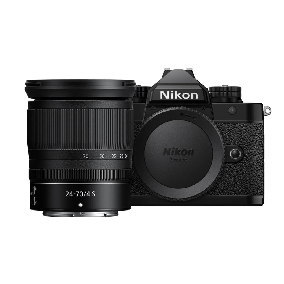 Nikon Z f body with a sleek design offering immersive handling and tactile control.