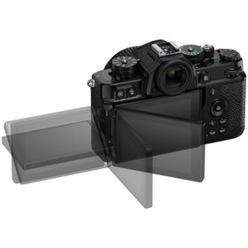 Nikon Z f rear view highlights tactile controls and retro aesthetics.