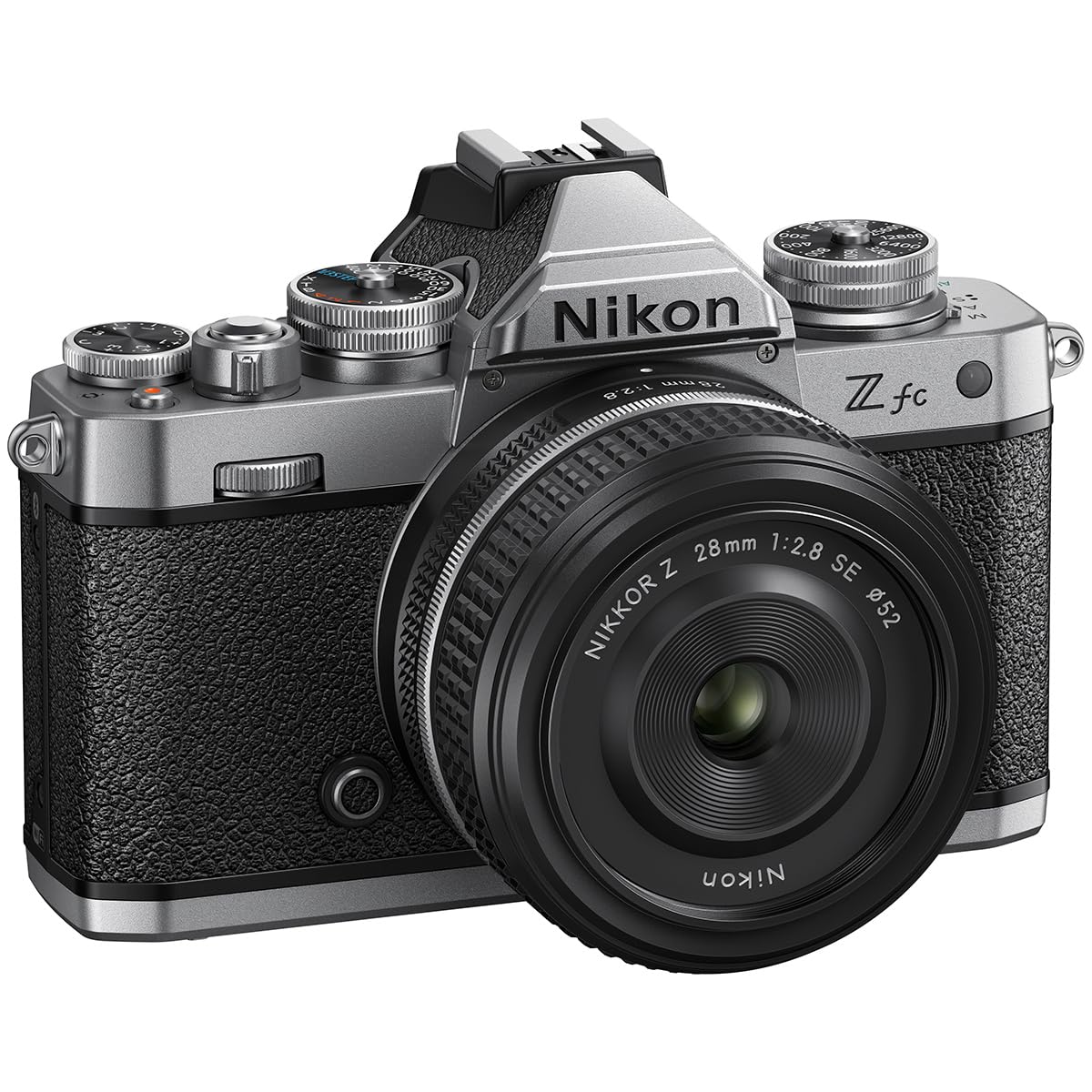 Nikon Z fc SE 28mm lens close-up highlighting fast prime quality