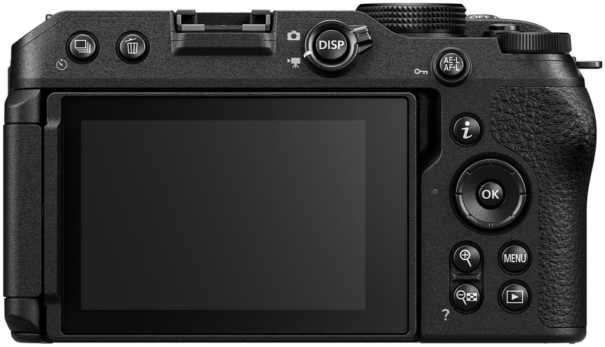 Nikon Z 30 with 16-50mm lens for versatile wide-angle vlog framing.