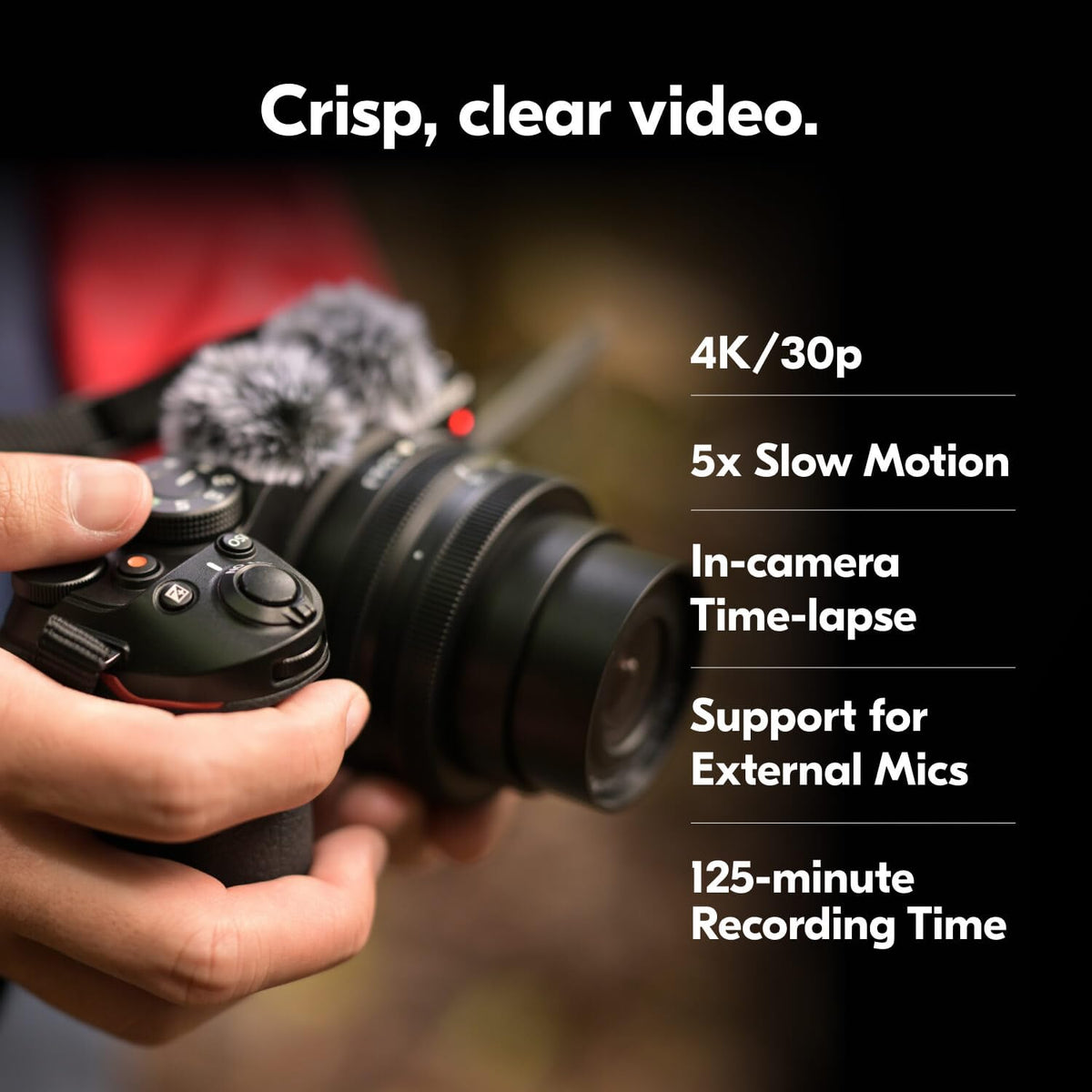 Nikon Z 30 Creator Accessory Kit shown with tripod and microphone.