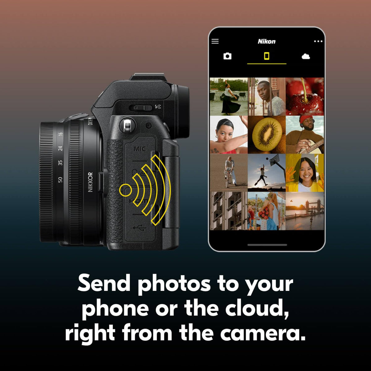 Nikon Z50 II SnapBridge sharing to your smartphone.