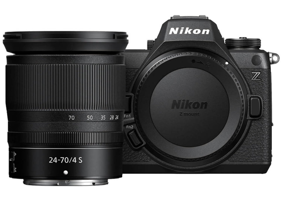 Nikon Z6 III with 24-70mm f/4 front view showing edge-to-edge sharpness for stills