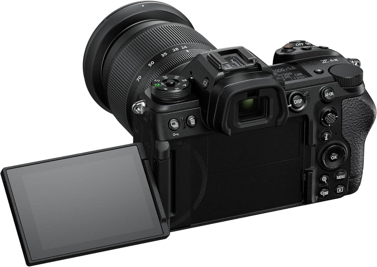 Nikon Z6 III 24-70mm f/4 side view highlights compact form for versatile shooting