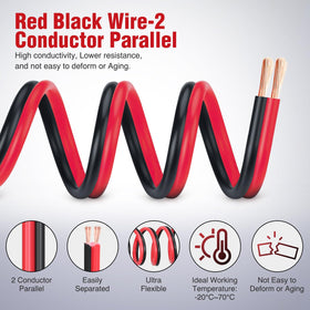 Nilight 14AWG CCA wire closeup showing thin, lightweight copper-clad strands