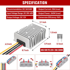 Nilight converter side details highlighting die-cast aluminum shell and shock-resistant finish