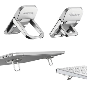 Nillkin front view of silver two‑piece pack showing sleek compact design and portability