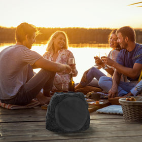 Nillum outdoor rock speaker USB-C charging option for quick recharges