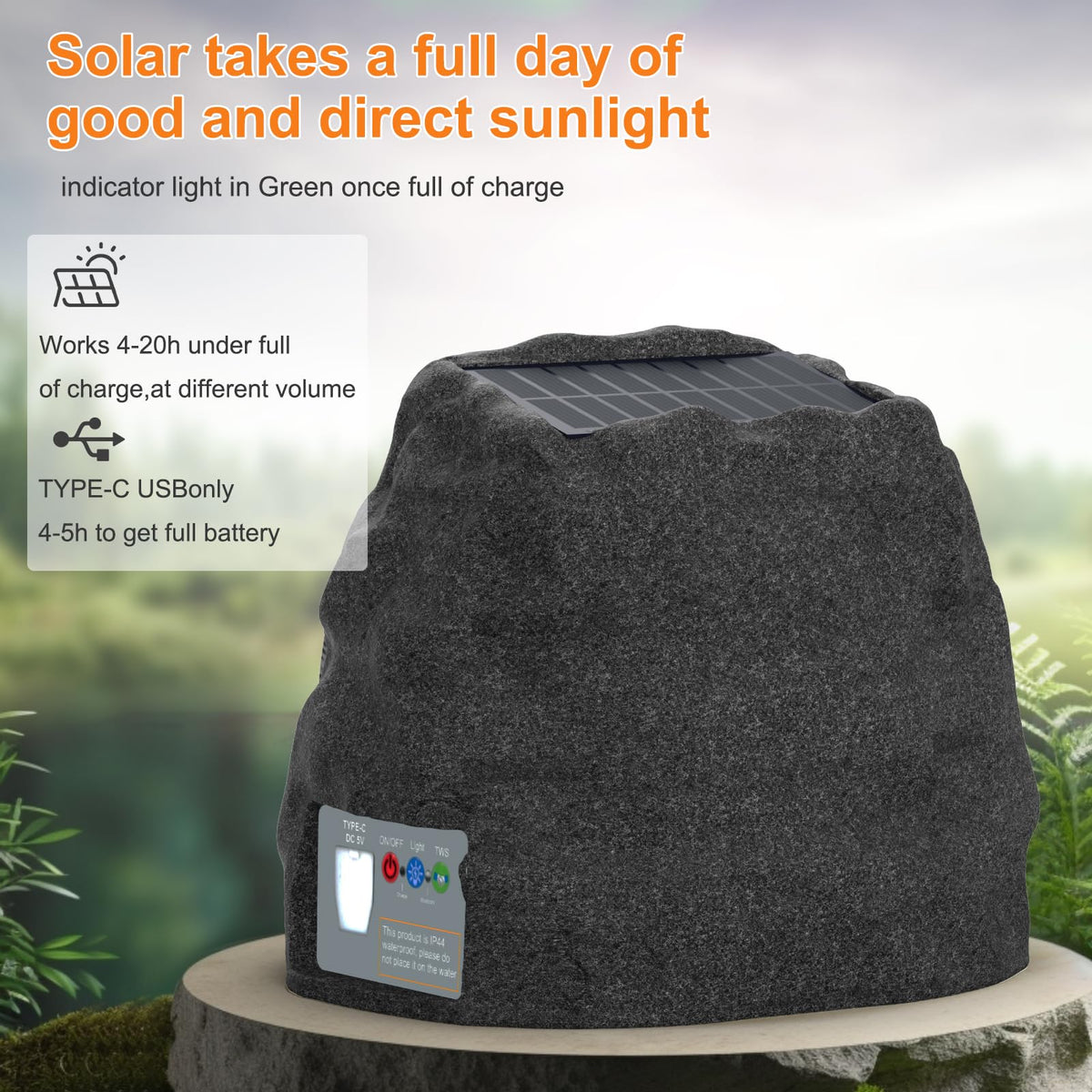 Nillum outdoor rock speaker weather durability resists heat and cold
