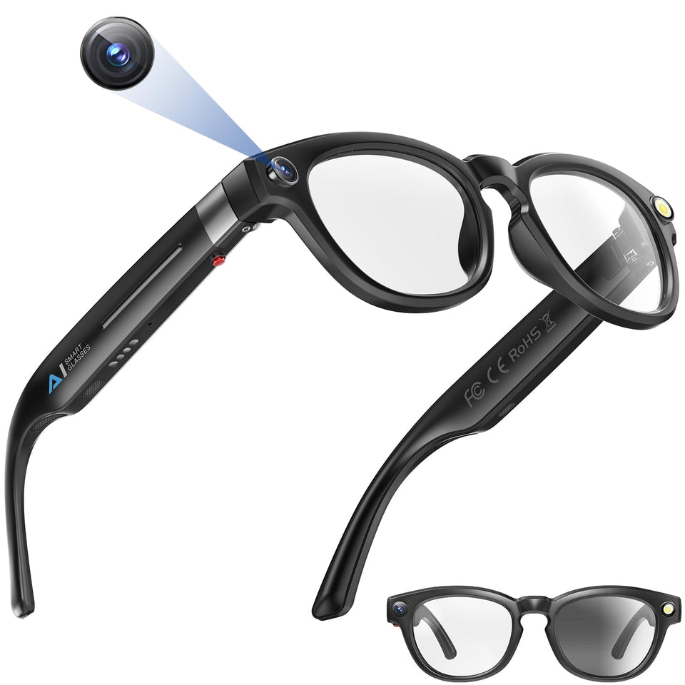 Niluto AI Smart Glasses capturing crisp 4K video with the 8MP camera for travel diaries