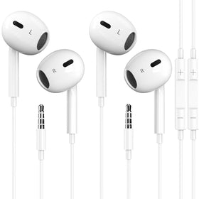 Nimizo 2-pack wired earbuds front view for everyday listening