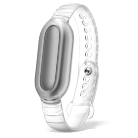Nimuw off-white wristband front view showing snug fit and protection