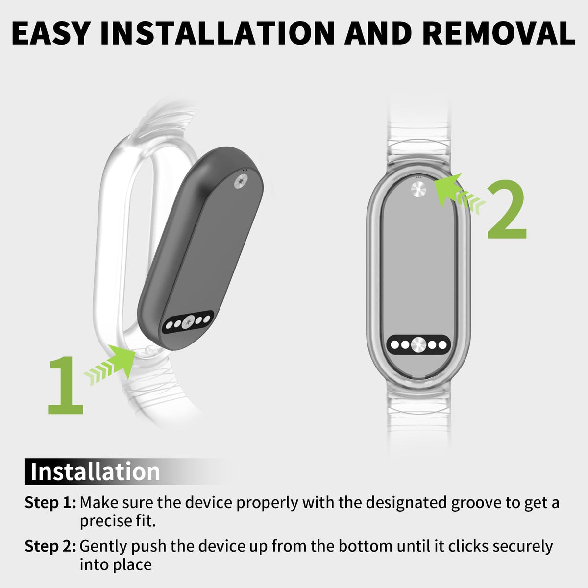 Nimuw open installation step showing tool-free device insertion