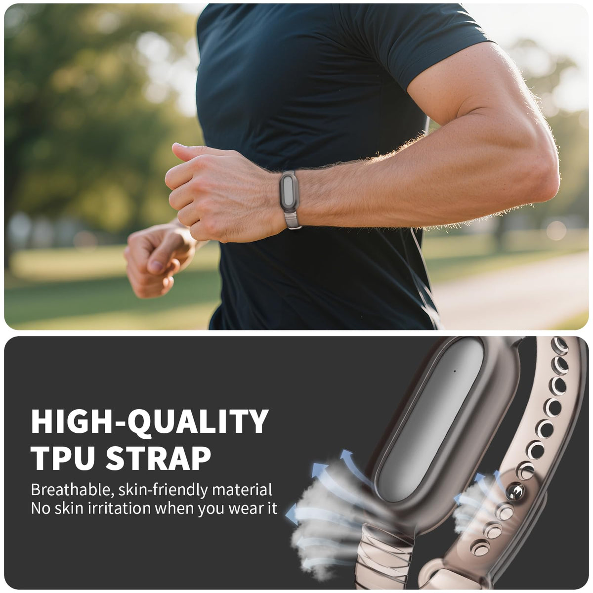 Nimuw TPU band texture highlighting breathable lightweight comfort