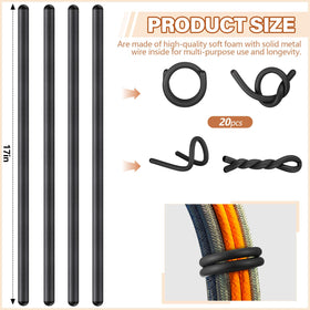 Ninehaoou EVA foam core tie highlights flexible, scratch-free cable management.