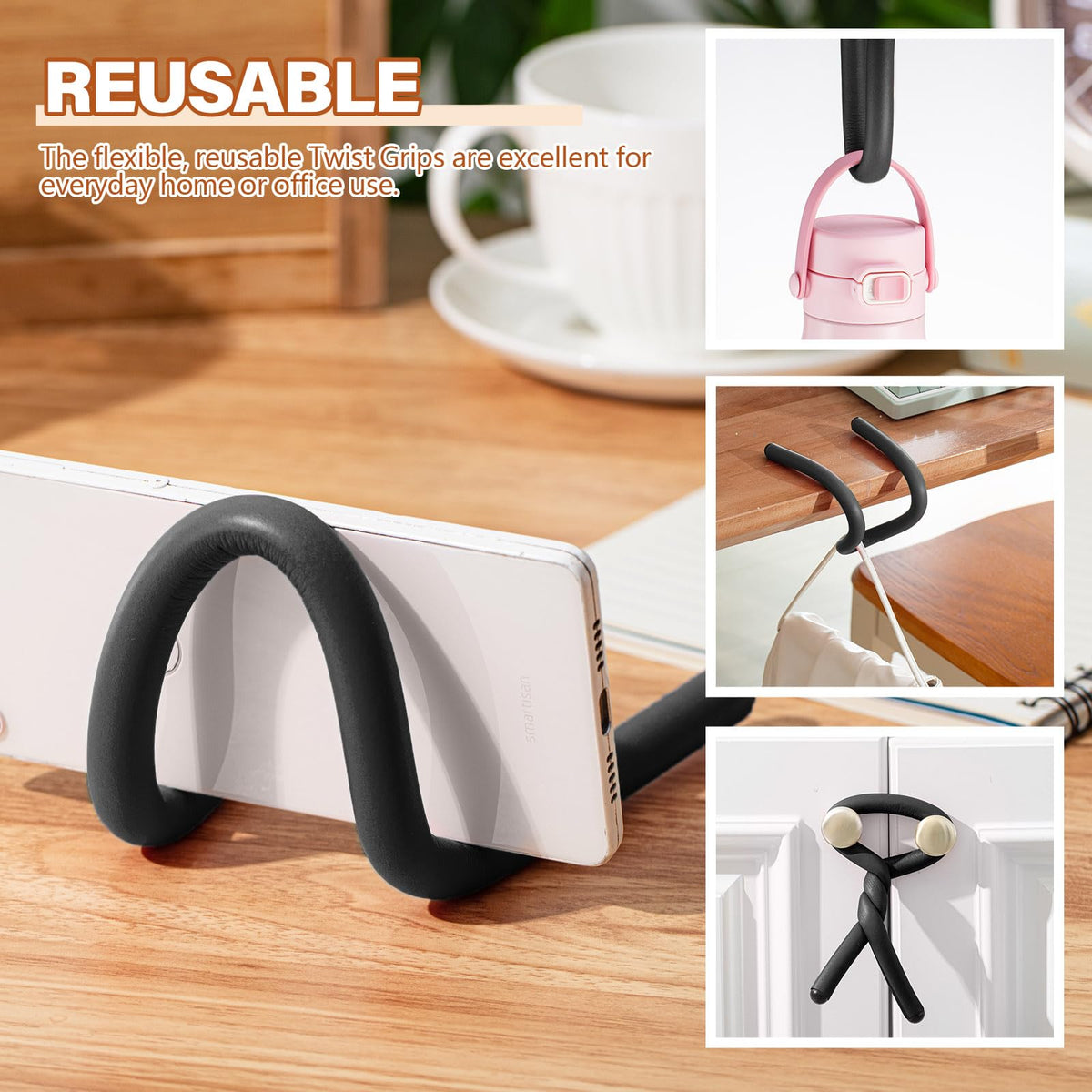 Ninehaoou twist ties in home office help keep cables neatly bundled.